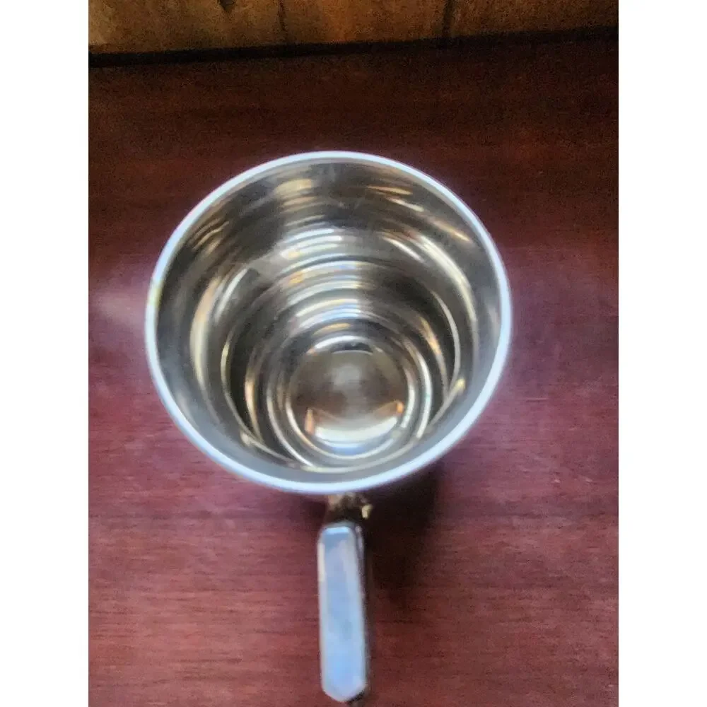 Vintage EPNS India Silverplate Footed Pitcher Ornate Handle 8